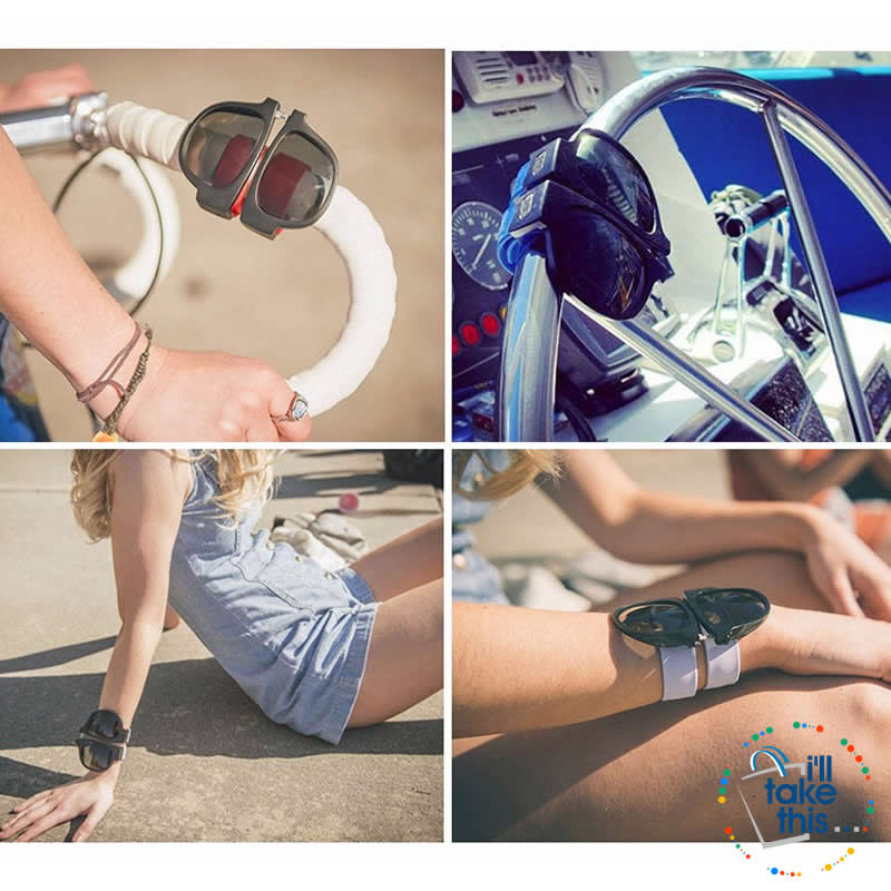 Slap Sunglasses Polarized Slappable Bracelet Sun Glasses for Men/Women Unique Wristband Fold Shades - I'LL TAKE THIS