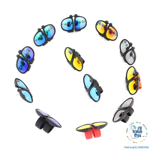 Image of Slap Foldable Mirrored Sunglasses Polarized unique Slappable Bracelet Unisex Design, Folding Shades - I'LL TAKE THIS