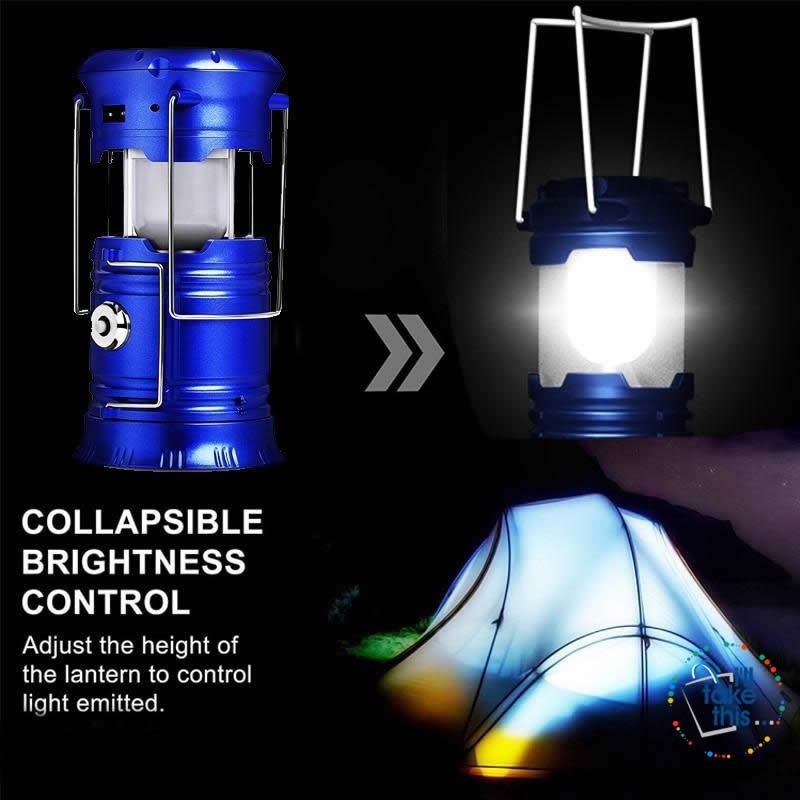 Camping Bundle LED Lights - Solar Powered rechargeable Lantern/Torch Combination + Flashlight - I'LL TAKE THIS