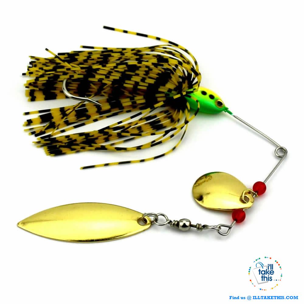 Spinnerbaits Rotating sequins fishing Lures buzz baits - 5 colored Skirt Options - I'LL TAKE THIS