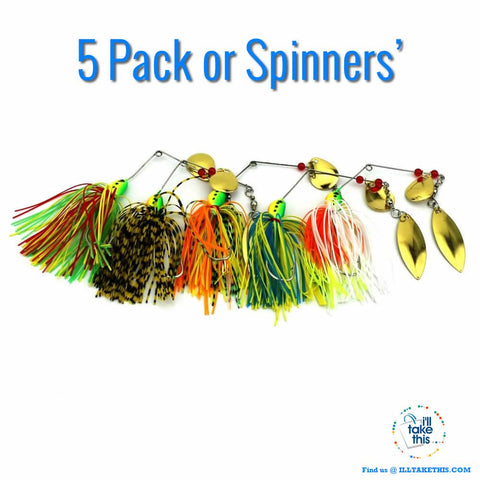 Image of Spinnerbaits Rotating sequins fishing Lures buzz baits - 5 colored Skirt Options - I'LL TAKE THIS