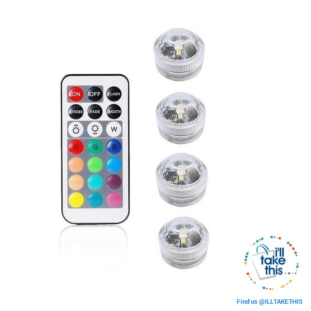Built-in Super bright LED Tea Lights - Waterproof RGB Submersible LED Light - I'LL TAKE THIS