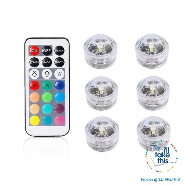 Built-in Super bright LED Tea Lights - Waterproof RGB Submersible LED Light - I'LL TAKE THIS