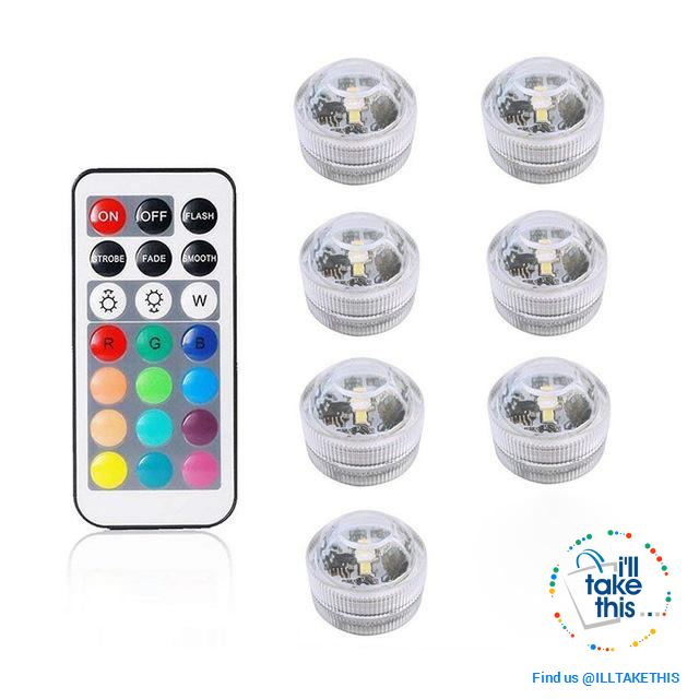 Built-in Super bright LED Tea Lights - Waterproof RGB Submersible LED Light - I'LL TAKE THIS