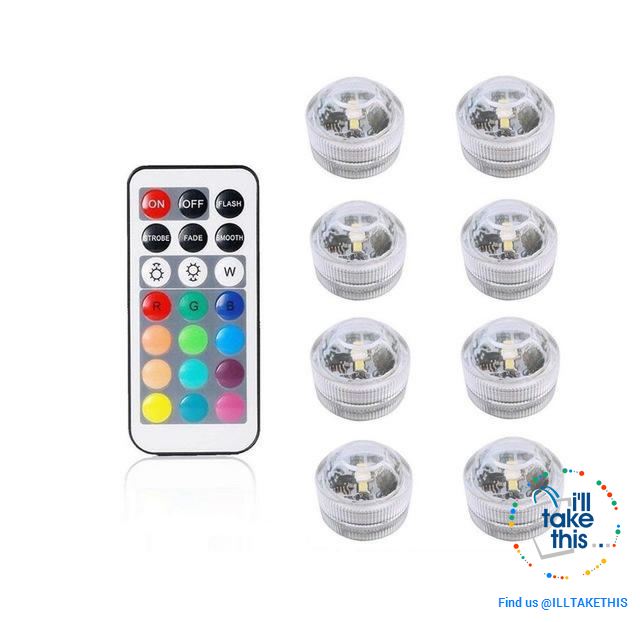 Built-in Super bright LED Tea Lights - Waterproof RGB Submersible LED Light - I'LL TAKE THIS