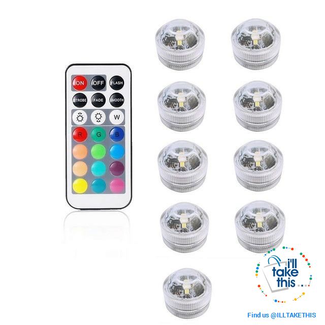 Built-in Super bright LED Tea Lights - Waterproof RGB Submersible LED Light - I'LL TAKE THIS