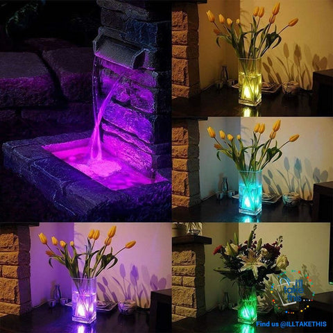 Image of Built-in Super bright LED Tea Lights - Waterproof RGB Submersible LED Light - I'LL TAKE THIS