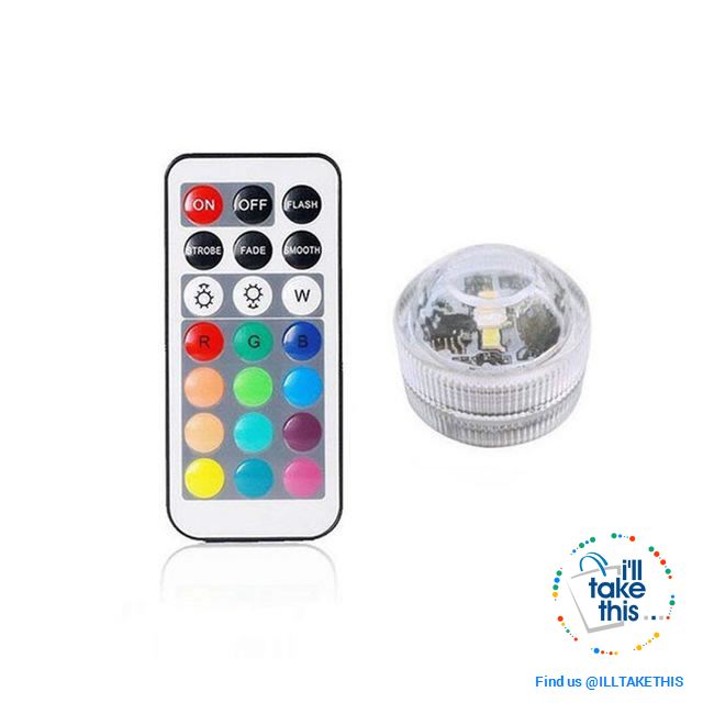 Built-in Super bright LED Tea Lights - Waterproof RGB Submersible LED Light - I'LL TAKE THIS