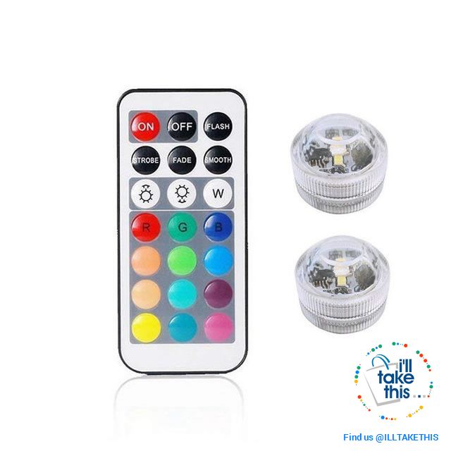 Built-in Super bright LED Tea Lights - Waterproof RGB Submersible LED Light - I'LL TAKE THIS