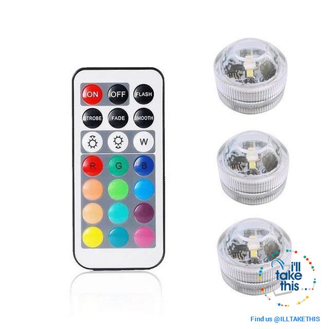 Built-in Super bright LED Tea Lights - Waterproof RGB Submersible LED Light - I'LL TAKE THIS