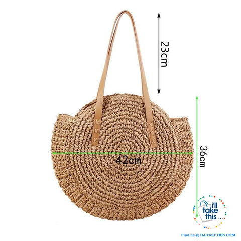 Image of Summer Breeze Handmade round Bohemian inspired Straw handbags - 2 Colors - I'LL TAKE THIS