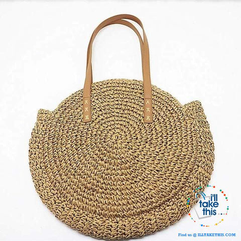 Image of Summer Breeze Handmade round Bohemian inspired Straw handbags - 2 Colors - I'LL TAKE THIS