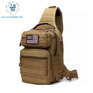 Tactical Crossbody/Shoulder Backpack Ideal for Camping, Hiking, Fishing or School