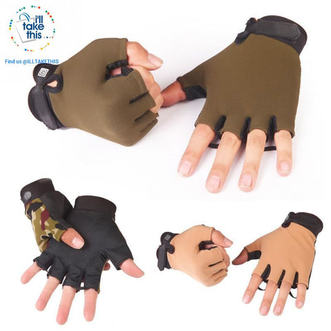 Image of Finger-less Microfiber - Multi use Gloves for Driving, Tactical, Exercise, Fitness Sports Training - I'LL TAKE THIS