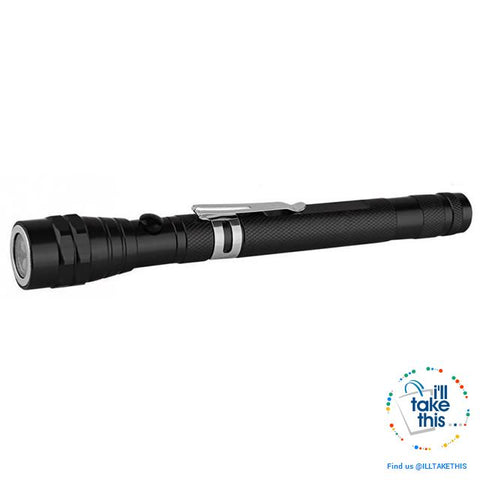 Image of Telescopic Flexible Magnetic LED Flashlight - Outdoor Camping Tactical Flash Light Torch Spotlight 3x LED - I'LL TAKE THIS