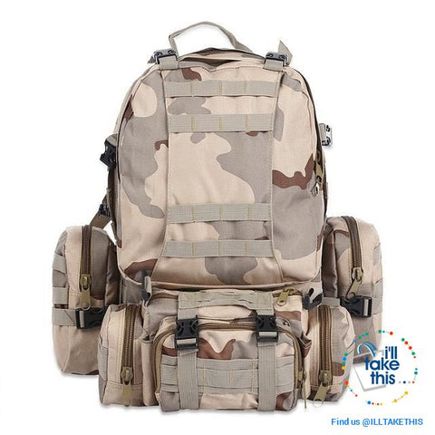 Image of Tactical Camouflage Backpack HUGE 50L Outdoor Sport, Climbing, Hiking, Camping, Travel Sports Bag - I'LL TAKE THIS