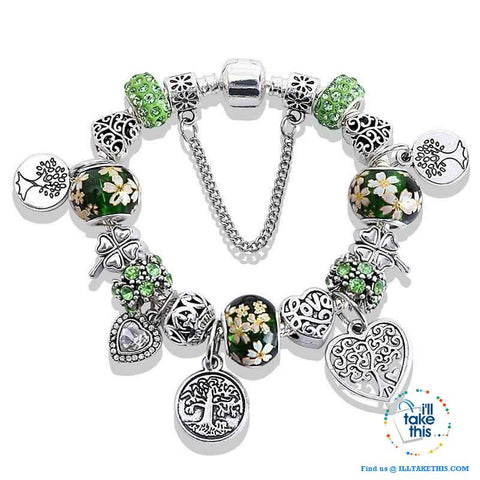 Image of Tibetan Silver-plated Green tree of life Charm Bracelets - 3 Design choices - I'LL TAKE THIS
