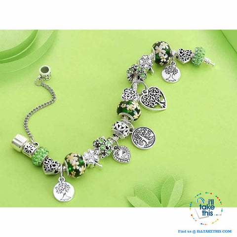 Image of Tibetan Silver-plated Green tree of life Charm Bracelets - 3 Design choices - I'LL TAKE THIS