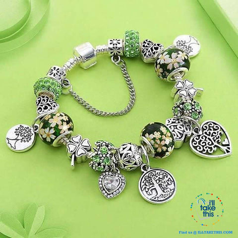 Image of Tibetan Silver-plated Green tree of life Charm Bracelets - 3 Design choices - I'LL TAKE THIS