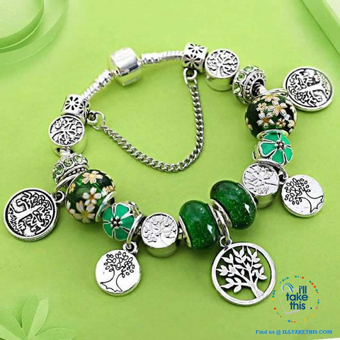 Image of Tibetan Silver-plated Green tree of life Charm Bracelets - 3 Design choices - I'LL TAKE THIS