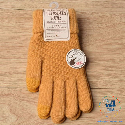 Image of Touchscreen Gloves  Warm Winter Stretch Knit Mittens Wool Full Finger - I'LL TAKE THIS