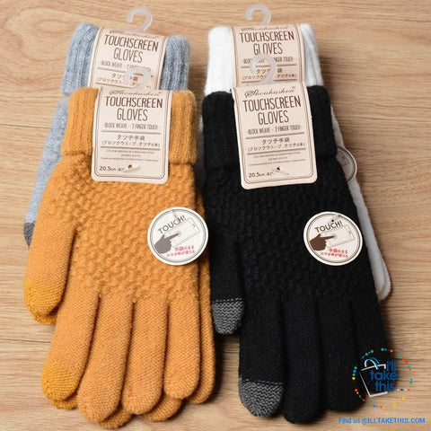 Image of Touchscreen Gloves  Warm Winter Stretch Knit Mittens Wool Full Finger - I'LL TAKE THIS