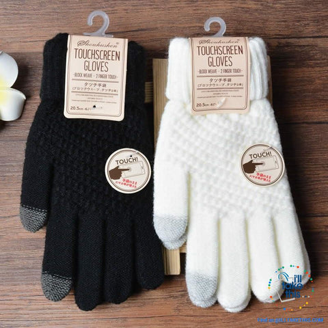 Image of Touchscreen Gloves  Warm Winter Stretch Knit Mittens Wool Full Finger - I'LL TAKE THIS