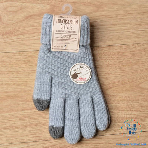 Image of Touchscreen Gloves  Warm Winter Stretch Knit Mittens Wool Full Finger - I'LL TAKE THIS