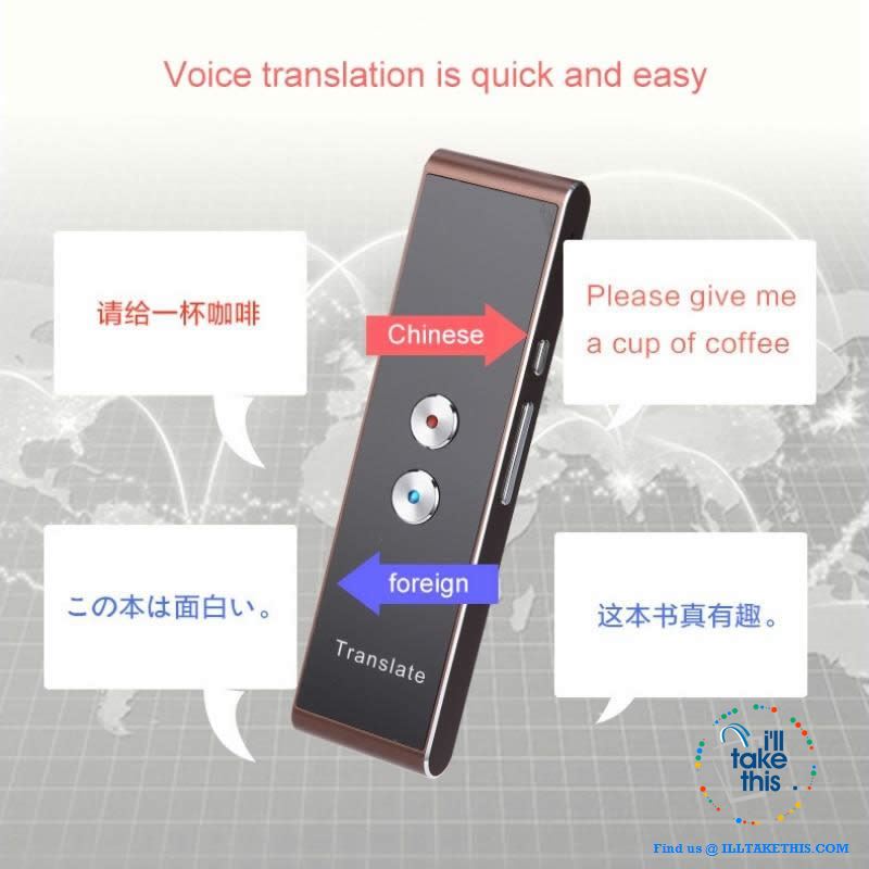 Ergonomic Portable Smart Speech Translator Two-Way Real Time 30 Multi-Language Translation support. - I'LL TAKE THIS