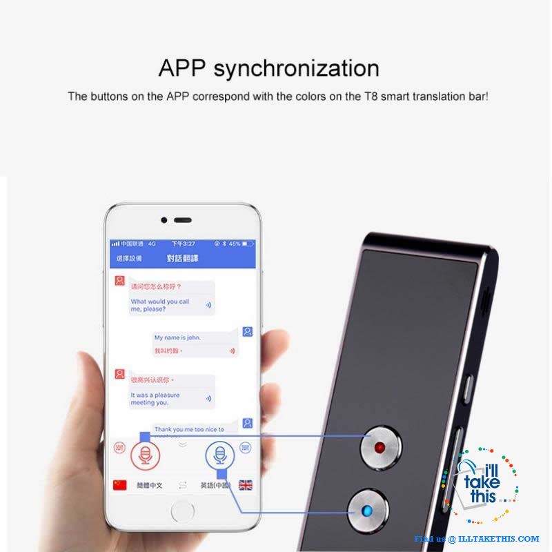 Ergonomic Portable Smart Speech Translator Two-Way Real Time 30 Multi-Language Translation support. - I'LL TAKE THIS