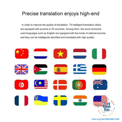 Image of Ergonomic Portable Smart Speech Translator Two-Way Real Time 30 Multi-Language Translation support. - I'LL TAKE THIS