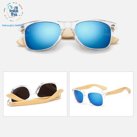 Image of Wooden Vintage Wayfarer Retro Sunglasses 20 Colors - UV 400 UVA/UB Protection Mirrored Polycarb Lens - I'LL TAKE THIS