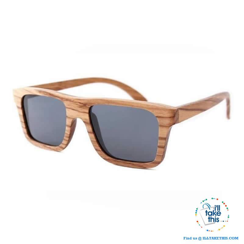 Unisex Design Zebra Wooden Wayfarer styled Retro Sunglasses - I'LL TAKE THIS