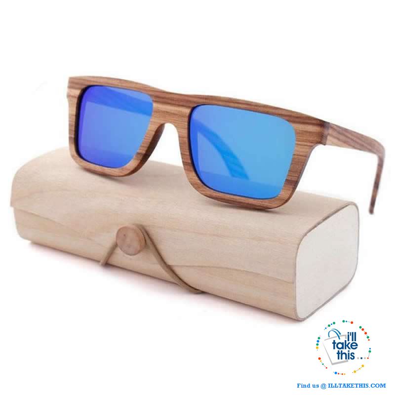 Unisex Design Zebra Wooden Wayfarer styled Retro Sunglasses - I'LL TAKE THIS