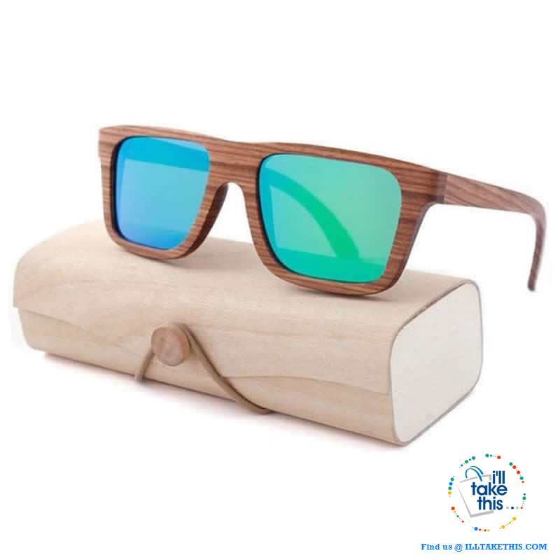 Unisex Design Zebra Wooden Wayfarer styled Retro Sunglasses - I'LL TAKE THIS