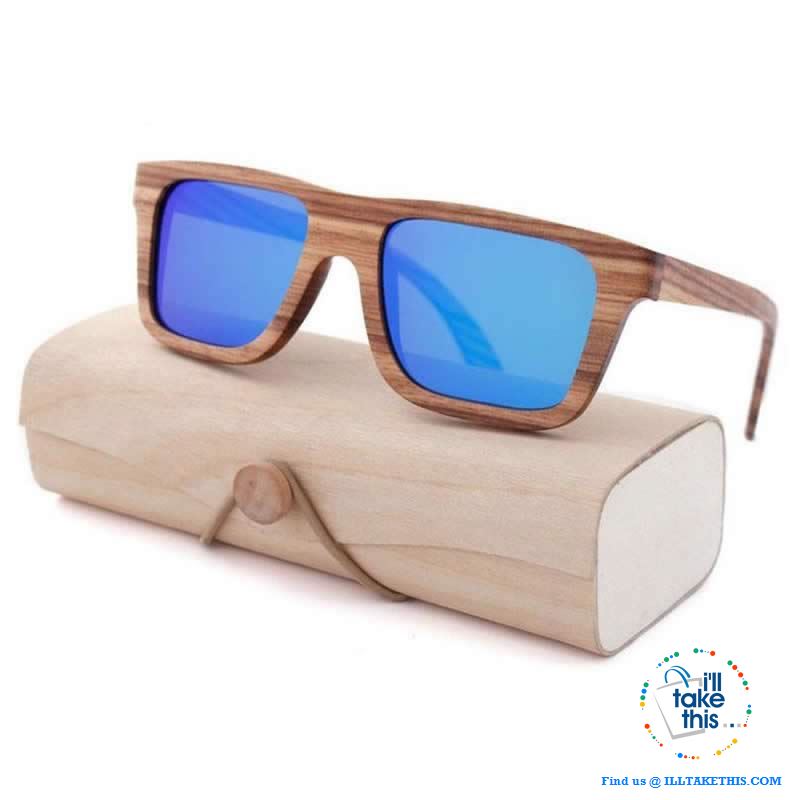Unisex Design Zebra Wooden Wayfarer styled Retro Sunglasses - I'LL TAKE THIS