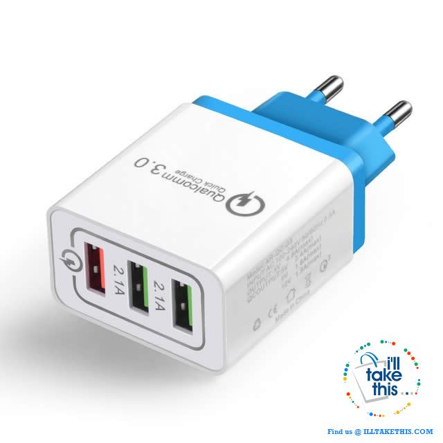 Universal 18W USB Quick charge 3.0 5V 3A for iPhone X, Xs, Xr, 8, 7, Samsung Note 9,9+, Note8,8+ - I'LL TAKE THIS