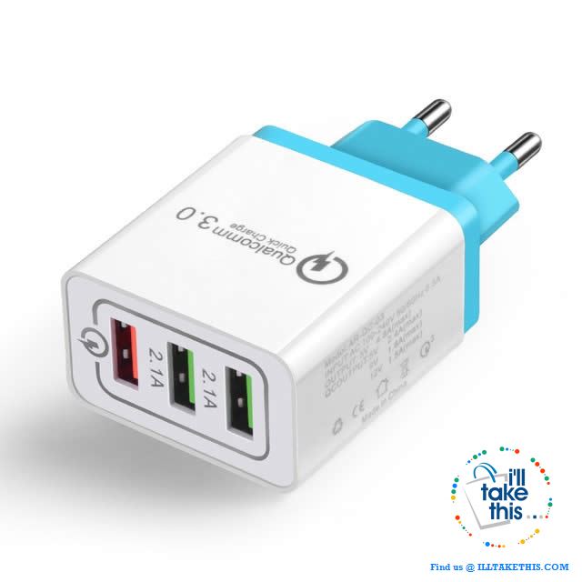 Universal 18W USB Quick charge 3.0 5V 3A for iPhone X, Xs, Xr, 8, 7, Samsung Note 9,9+, Note8,8+ - I'LL TAKE THIS