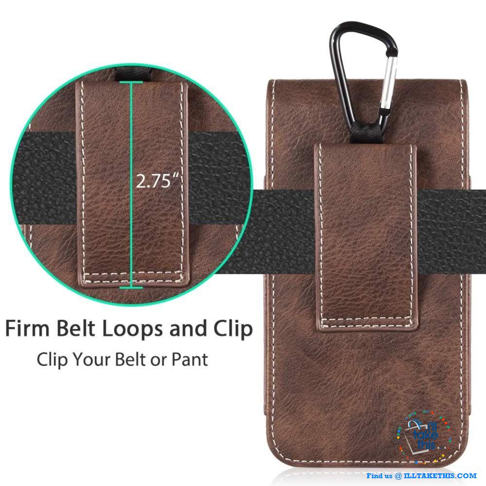 Universal iPhone/Android Phone Case, Magnet lock with Card Holder - 3 Sizes, 2 Color Vegan Leather - I'LL TAKE THIS