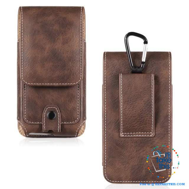 Universal iPhone/Android Phone Case, Magnet lock with Card Holder - 3 Sizes, 2 Color Vegan Leather - I'LL TAKE THIS
