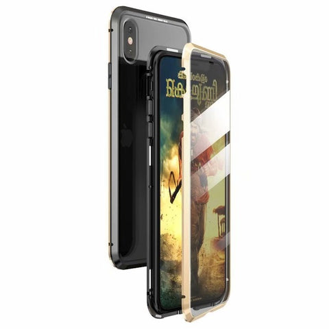 Image of Magnetic Double sided Tempered glass protective case, suits - iPhone X/XS/XS MAX/XR 7 8 plus