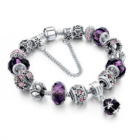 Image of Crystal Beads Bracelets/Bangles Silver Plated Charm Bracelets For Women - I'LL TAKE THIS