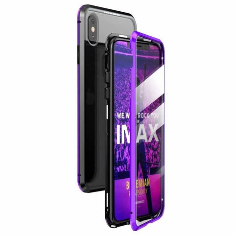 Image of Magnetic Double sided Tempered glass protective case, suits - iPhone X/XS/XS MAX/XR 7 8 plus
