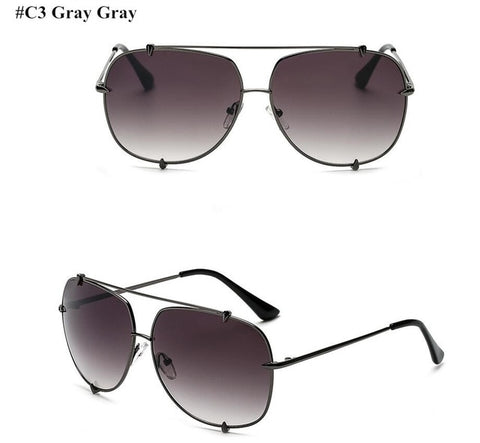 Image of Oversized Pilot Sunglasses UV400 Unisex Fashion,  Retro Designer Big Frame Sun Glasses - 6 Colors - I'LL TAKE THIS