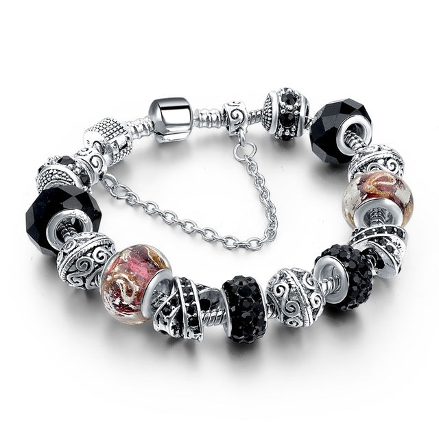 Crystal Beads Bracelets/Bangles Silver Plated Charm Bracelets For Women - I'LL TAKE THIS