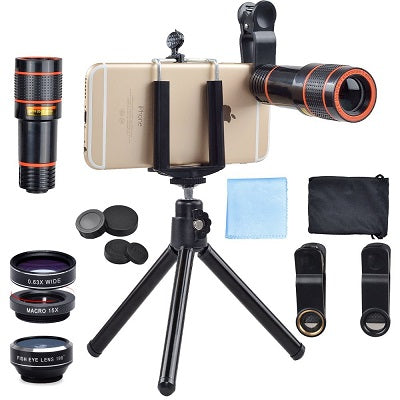 Smartphone 12X Zoom Telescope + 3 in 1 - Fisheye Wide Angel Macro Lens in Kit form - I'LL TAKE THIS