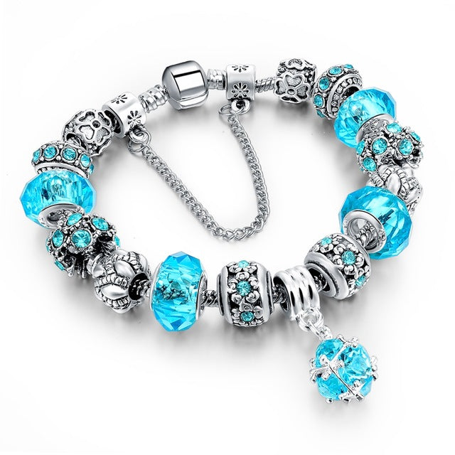 Crystal Beads Bracelets/Bangles Silver Plated Charm Bracelets For Women - I'LL TAKE THIS