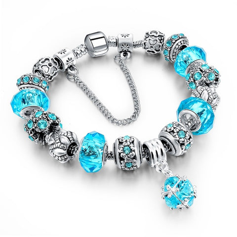 Image of Crystal Beads Bracelets/Bangles Silver Plated Charm Bracelets For Women - I'LL TAKE THIS