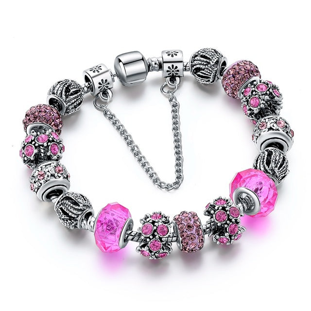 Crystal Beads Bracelets/Bangles Silver Plated Charm Bracelets For Women - I'LL TAKE THIS