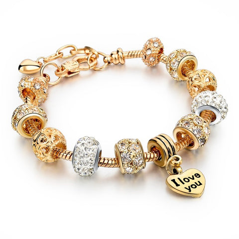 Image of Luxury Crystal Heart/Charm Gold Bracelets For Women fashionable Jewelry - I'LL TAKE THIS